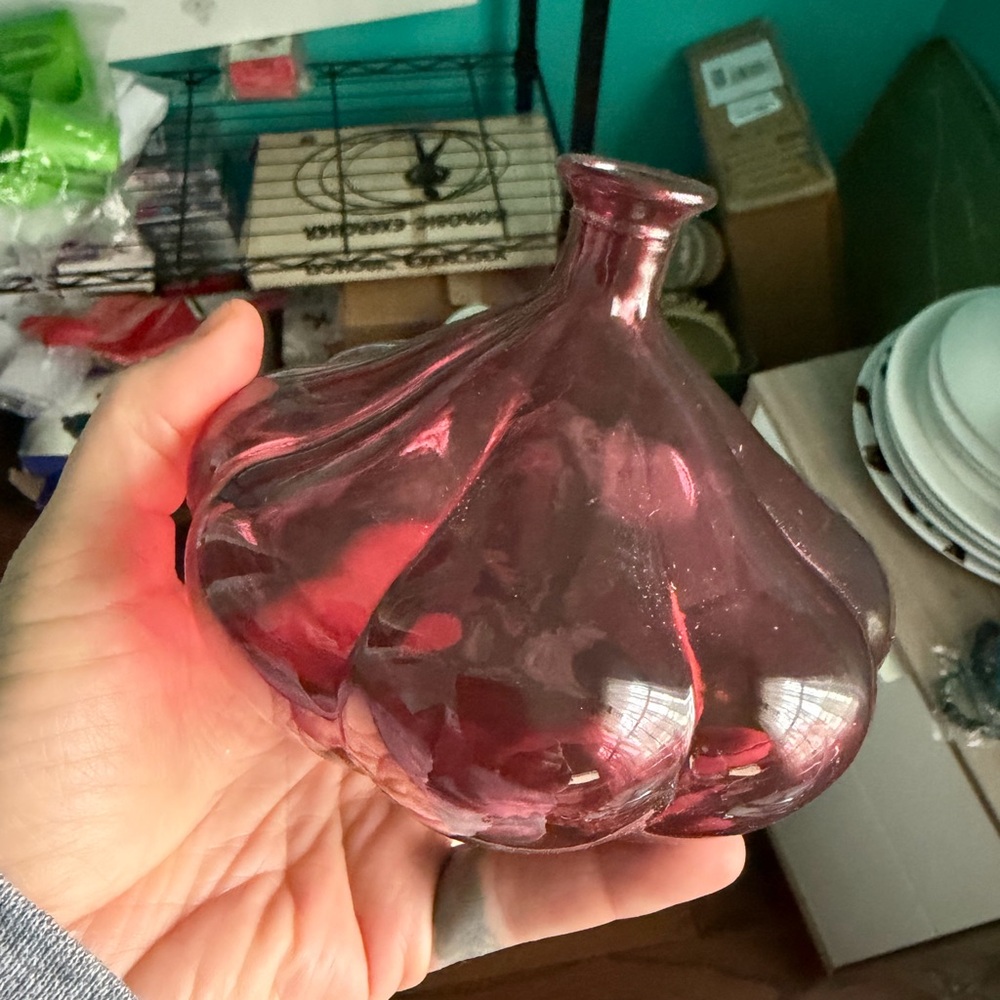 IKEA VANLIGEN Elegant Pink Glass bud Vase